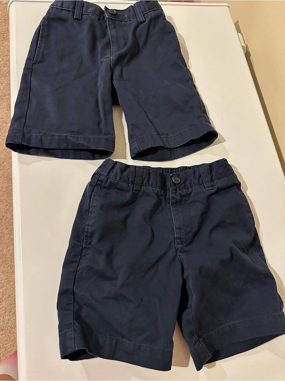 Kids Elastic Waist Navy Shorts lands end uniform